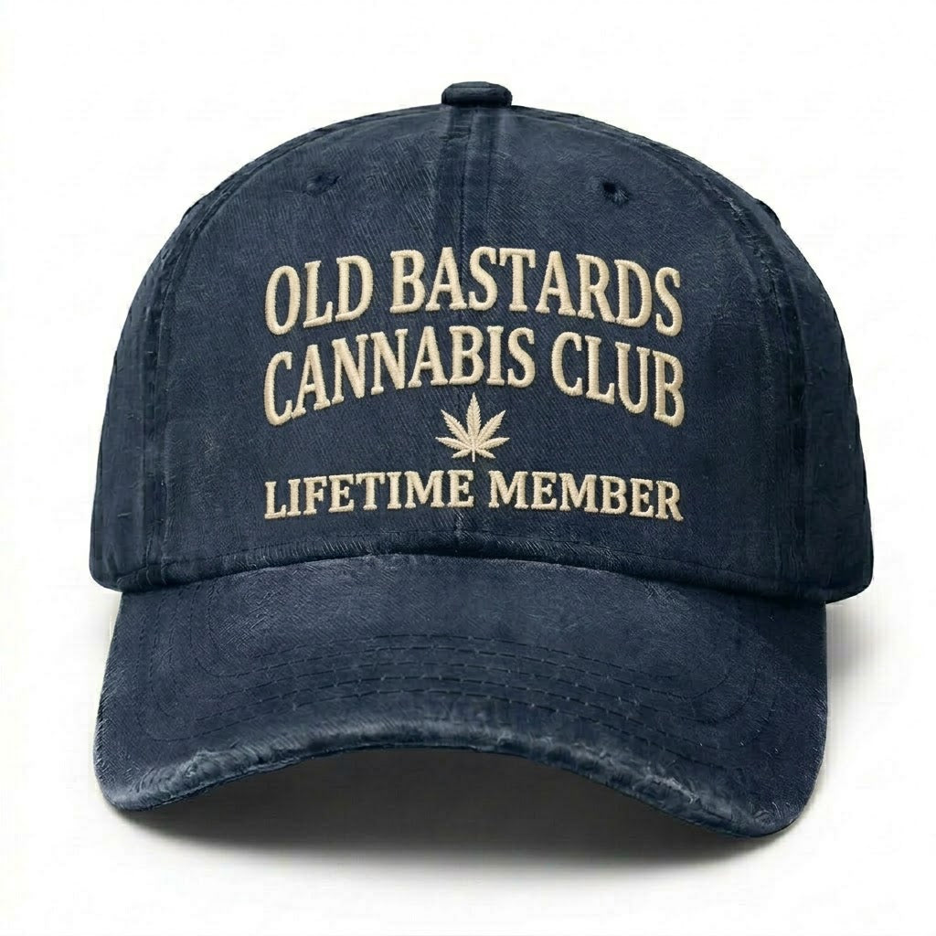 Old Bastards Cannabis Club Lifetime Member Embroidered Cap