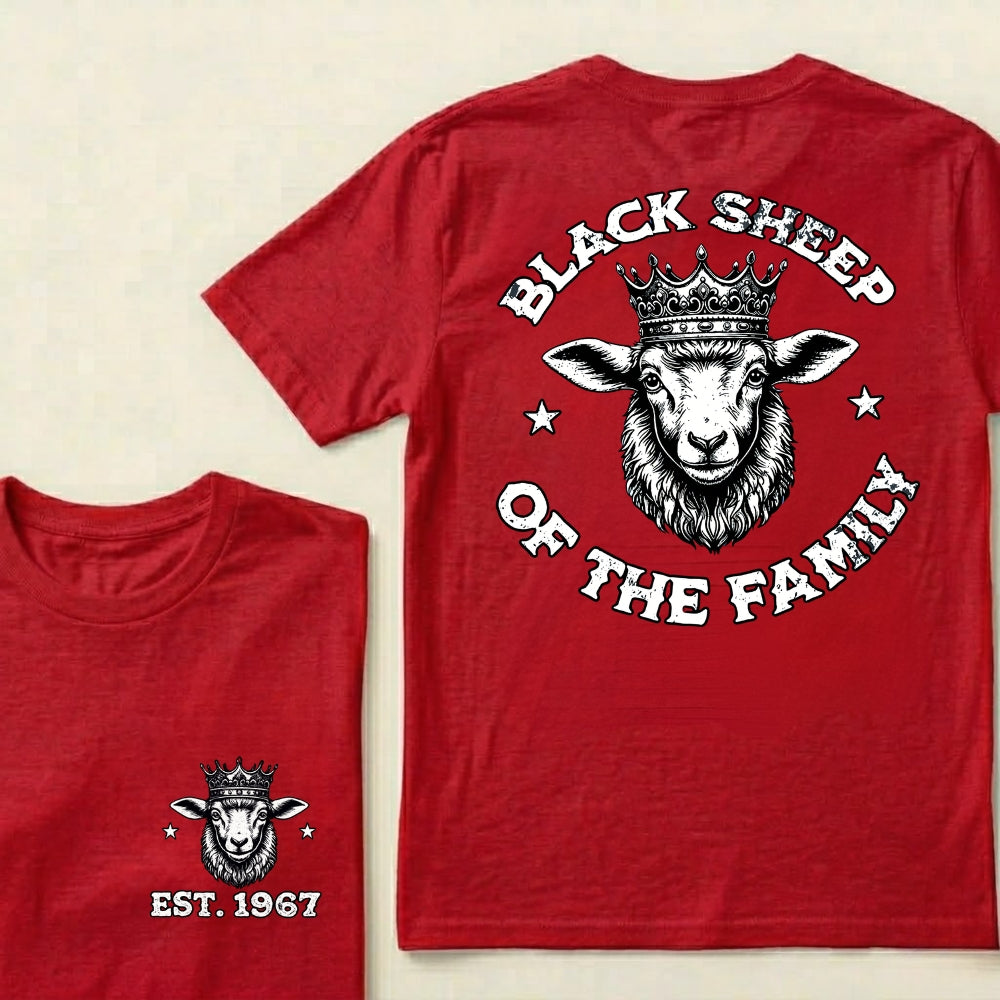 Custom Year Black Sheep of the Family Graphic T-Shirt