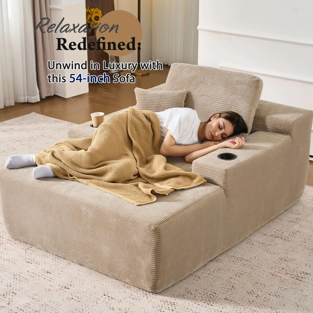 🔥Chaise Lounge Chair with Cup Holders
