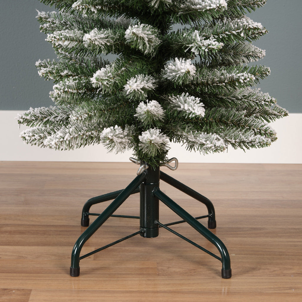 Snowy Pencil Pine Tree Unlit