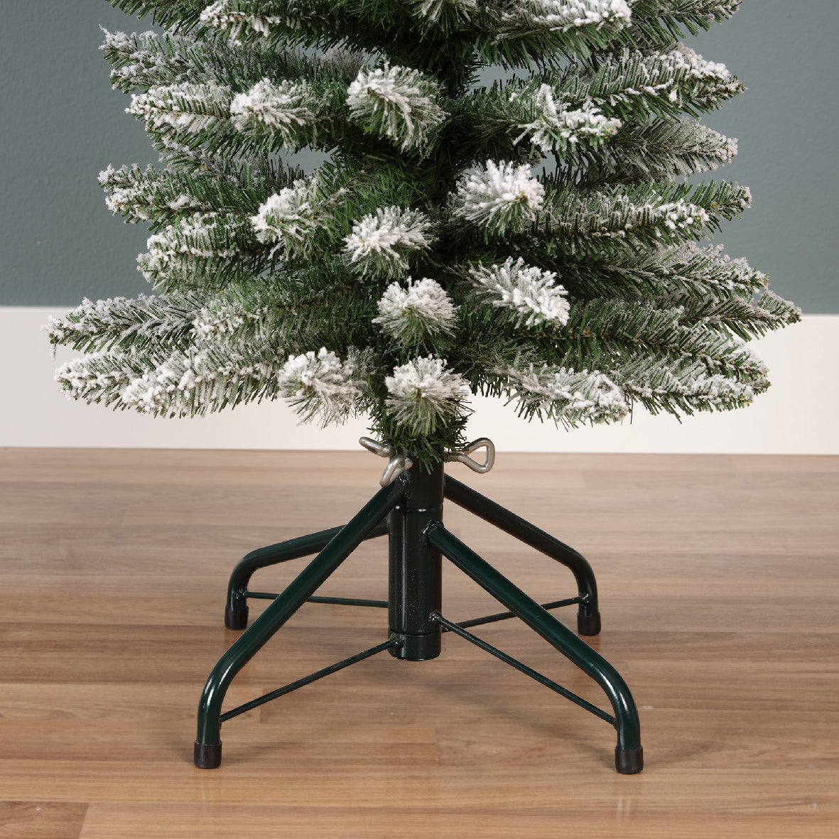 Snowy Pencil Pine Tree Unlit