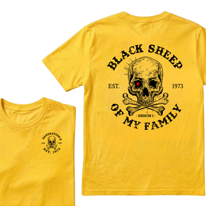 Custom EST.Year Customize GenX Black Sheep Of My Family T-Shirt