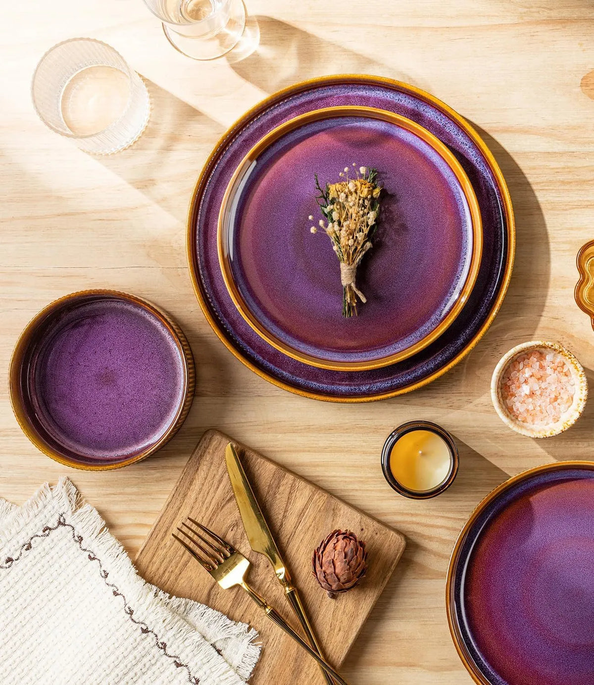 Elegant Ceramic Dinnerware Set – 12-Piece European Tableware Collection