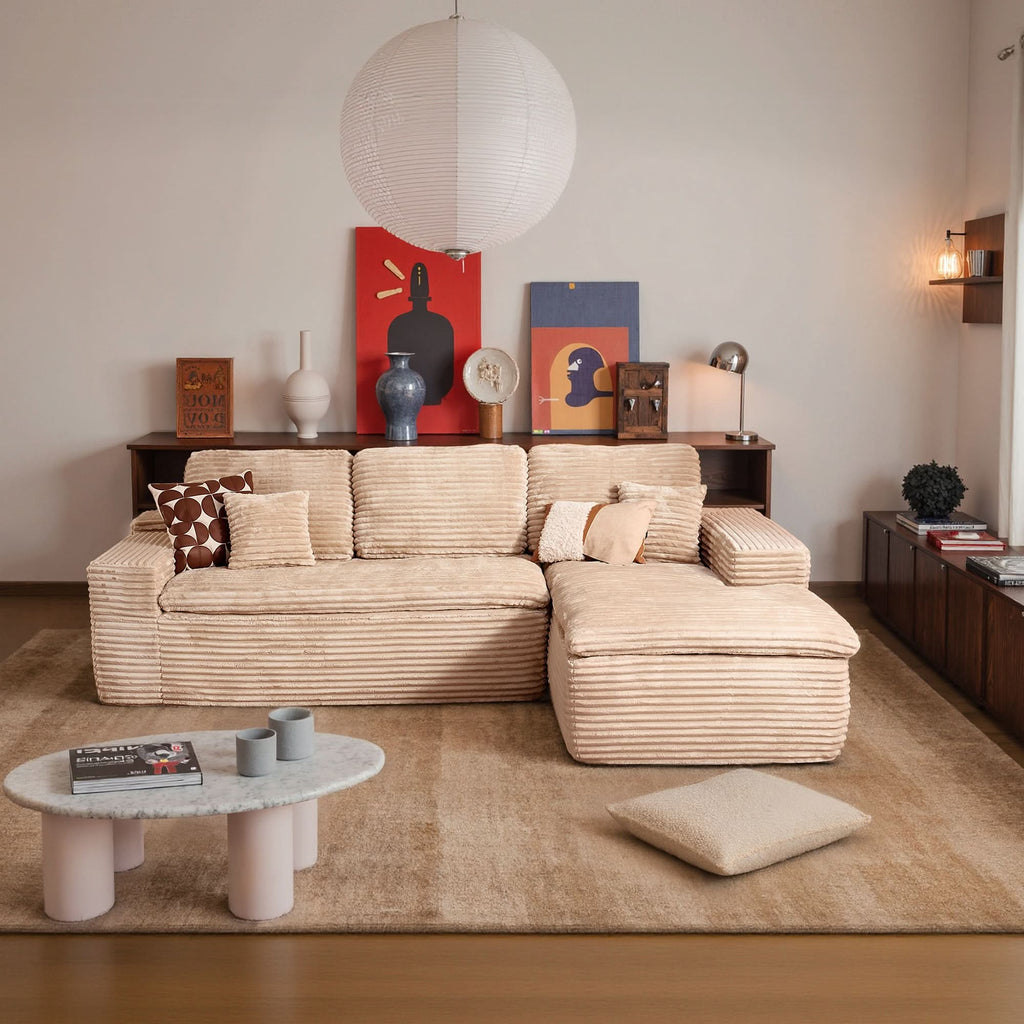 Modular Sectional Sofa with Chaise,Deep Seat Cloud Couch, Modern L-Shape
