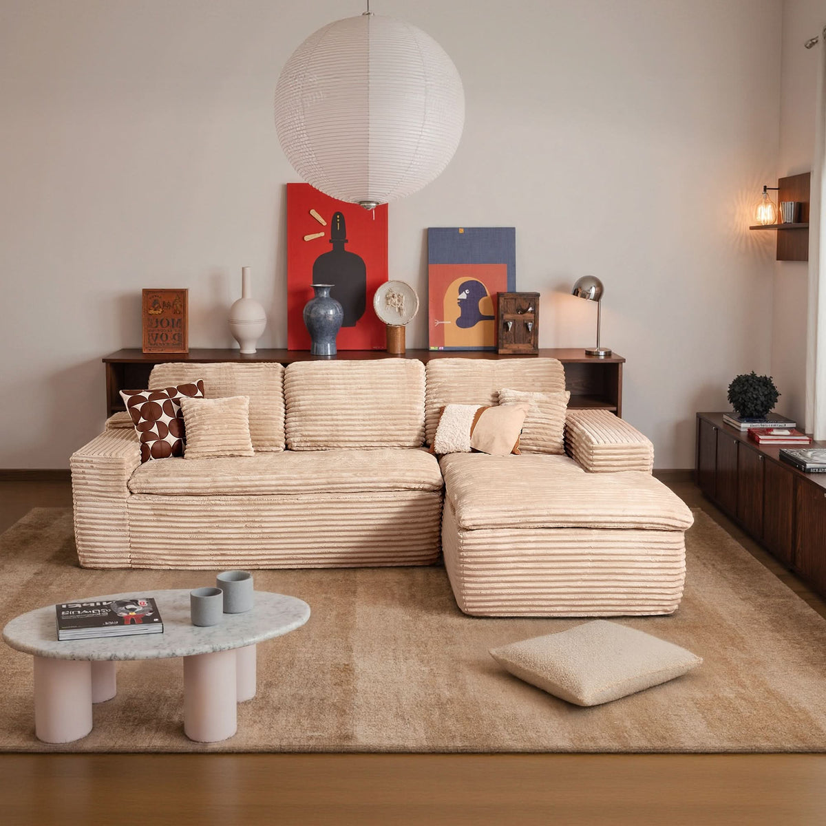 Modular Sectional Sofa with Chaise,Deep Seat Cloud Couch, Modern L-Shape