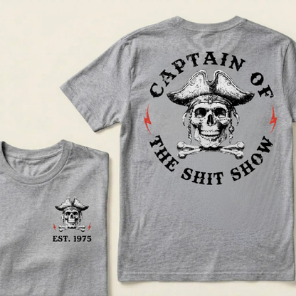 Custom Year Captain of the Shit Show Print T-Shirt