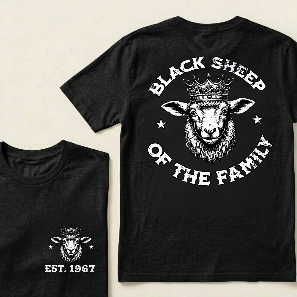 Custom Year Black Sheep of the Family Graphic T-Shirt