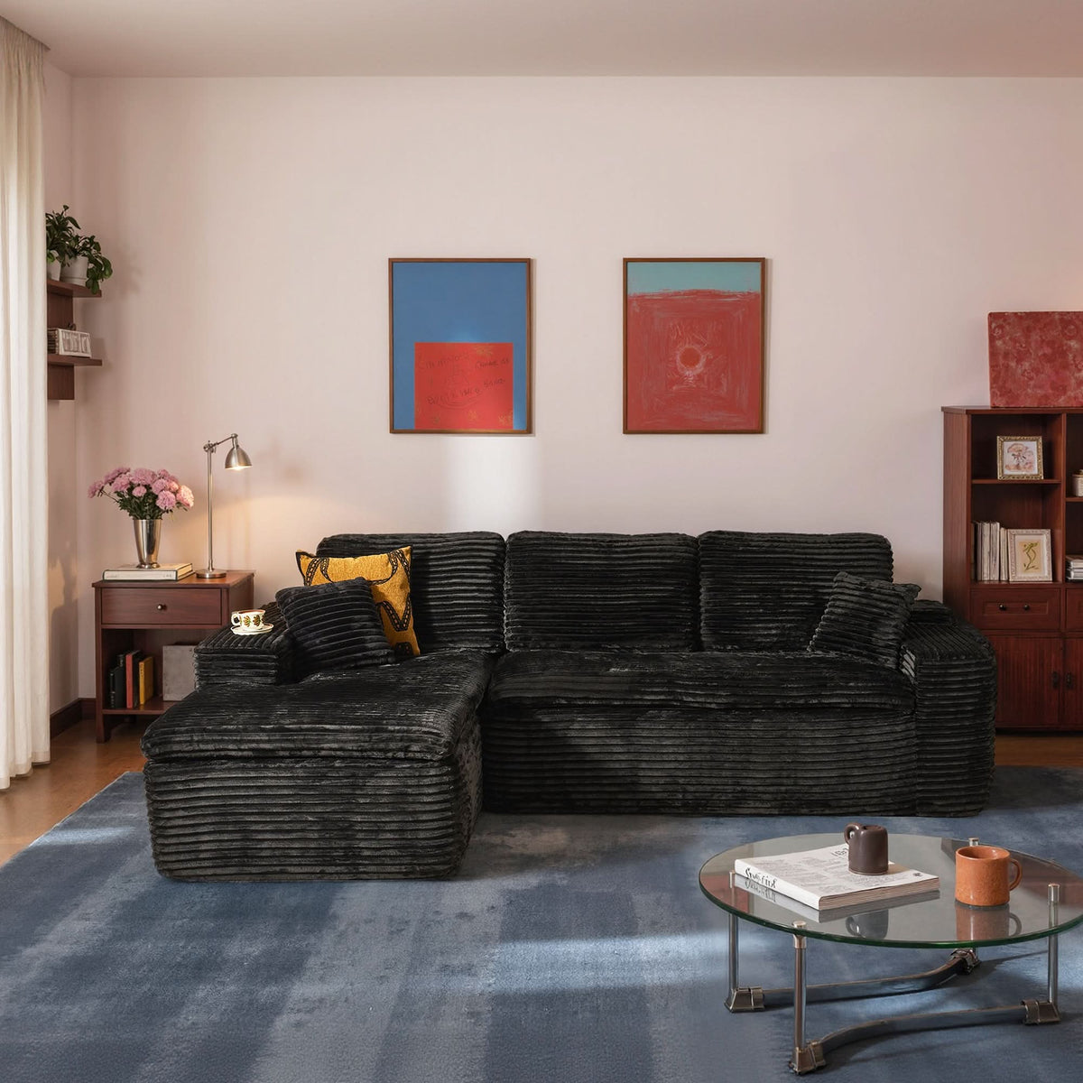Modular Sectional Sofa with Chaise,Deep Seat Cloud Couch, Modern L-Shape