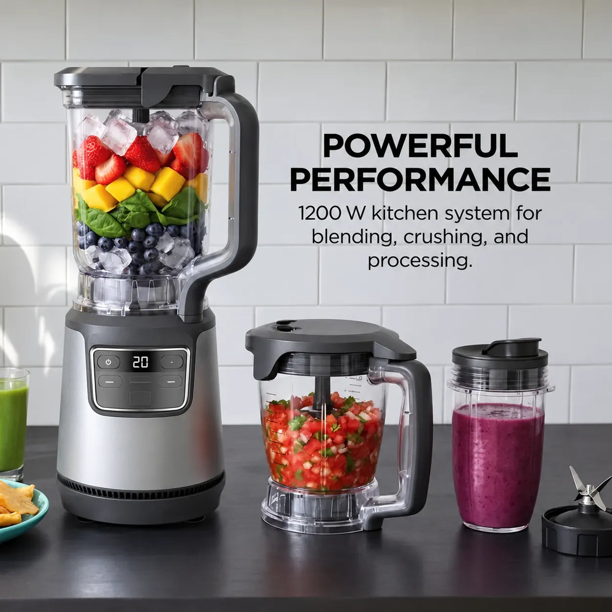 1200W Multi-Function Blender & Food Processor