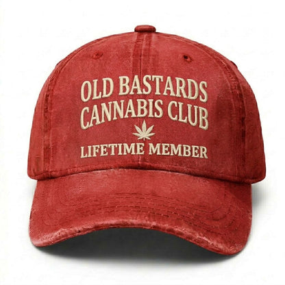 Old Bastards Cannabis Club Lifetime Member Embroidered Cap
