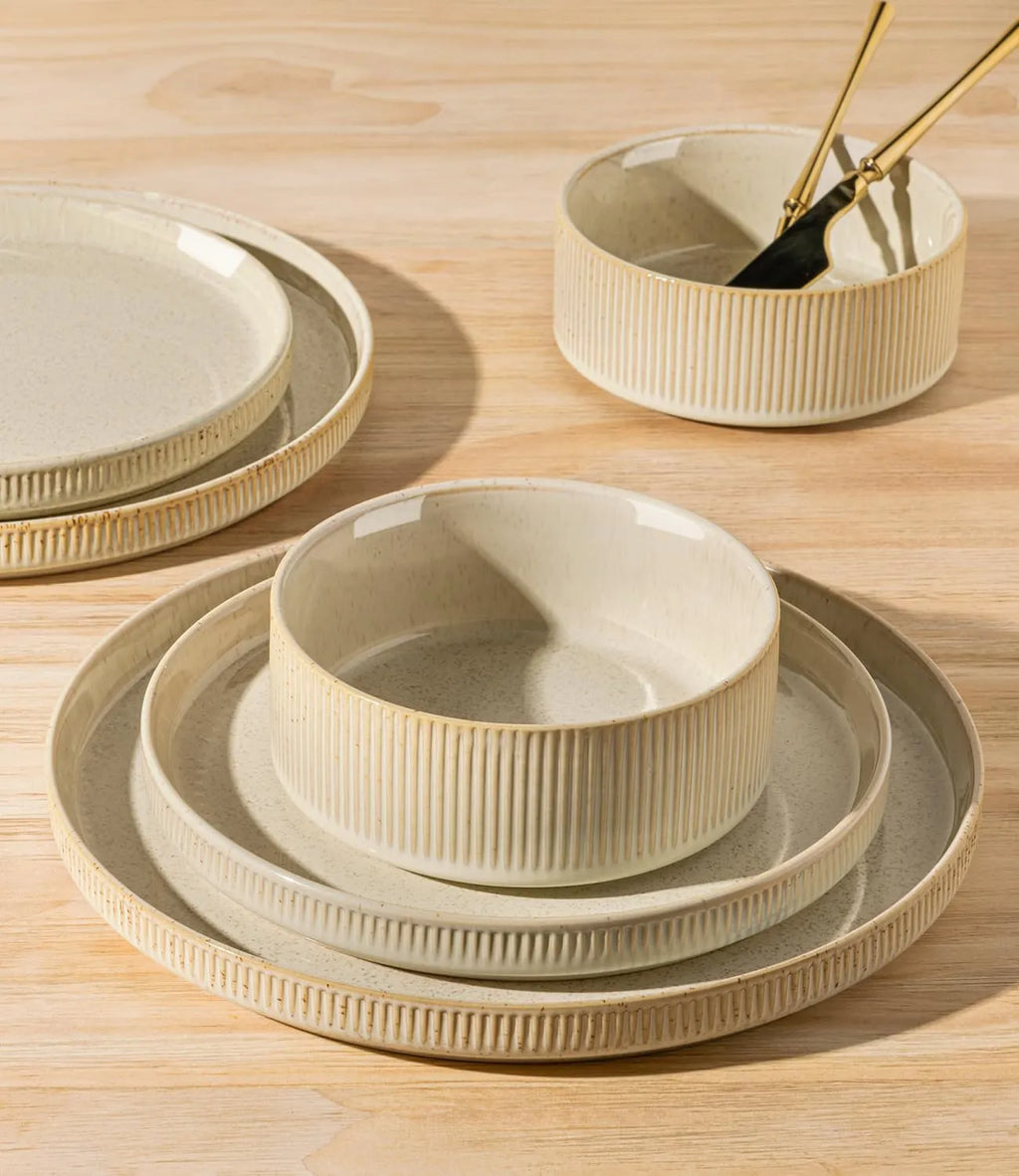 Elegant Ceramic Dinnerware Set – 12-Piece European Tableware Collection