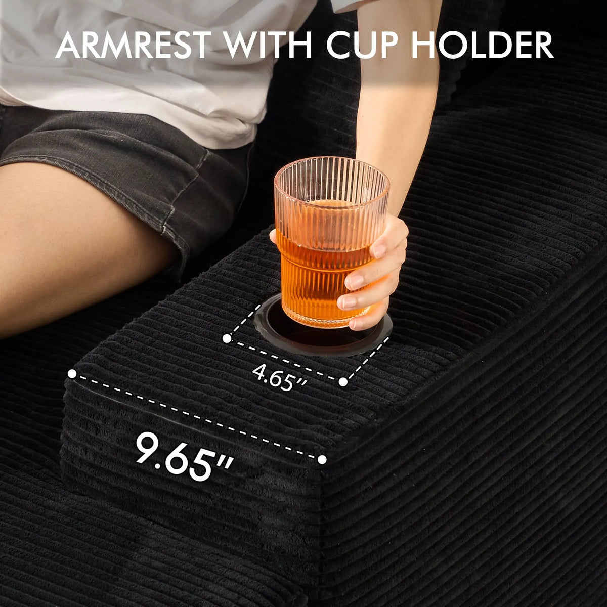 🔥Chaise Lounge Chair with Cup Holders
