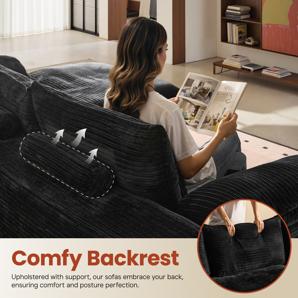 Modular Sectional Sofa with Chaise,Deep Seat Cloud Couch, Modern L-Shape