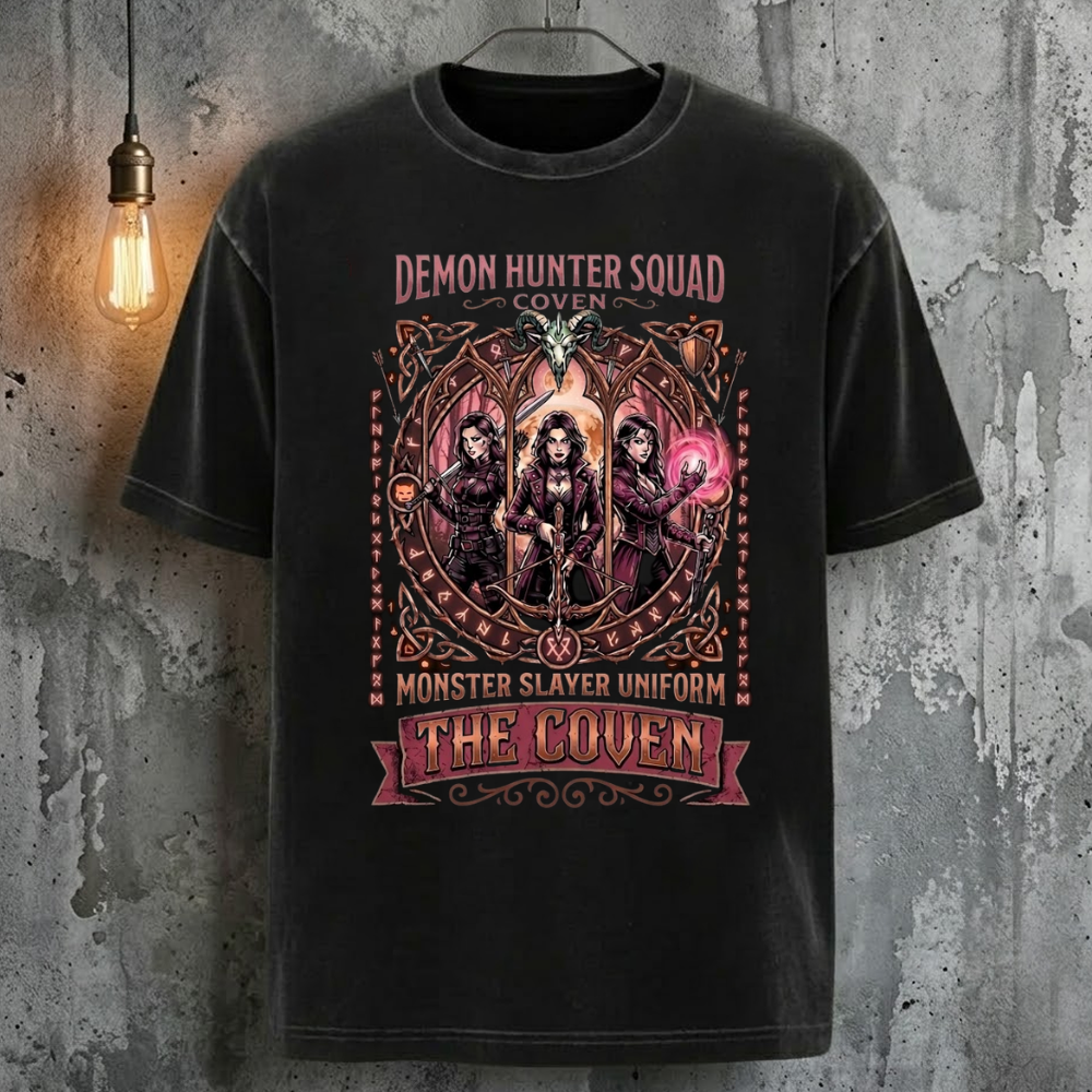 Demon Hunter Squad - Coven Monster Slayer Uniform The Coven Vintage Cool Fashion T-Shirt