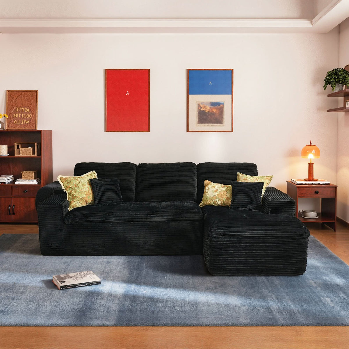Modular Sectional Sofa with Chaise,Deep Seat Cloud Couch, Modern L-Shape