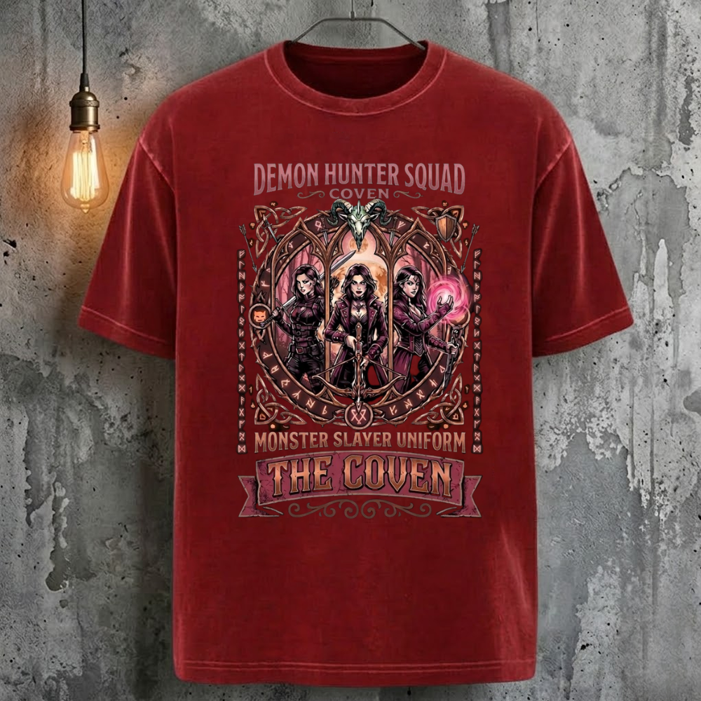 Demon Hunter Squad - Coven Monster Slayer Uniform The Coven Vintage Cool Fashion T-Shirt