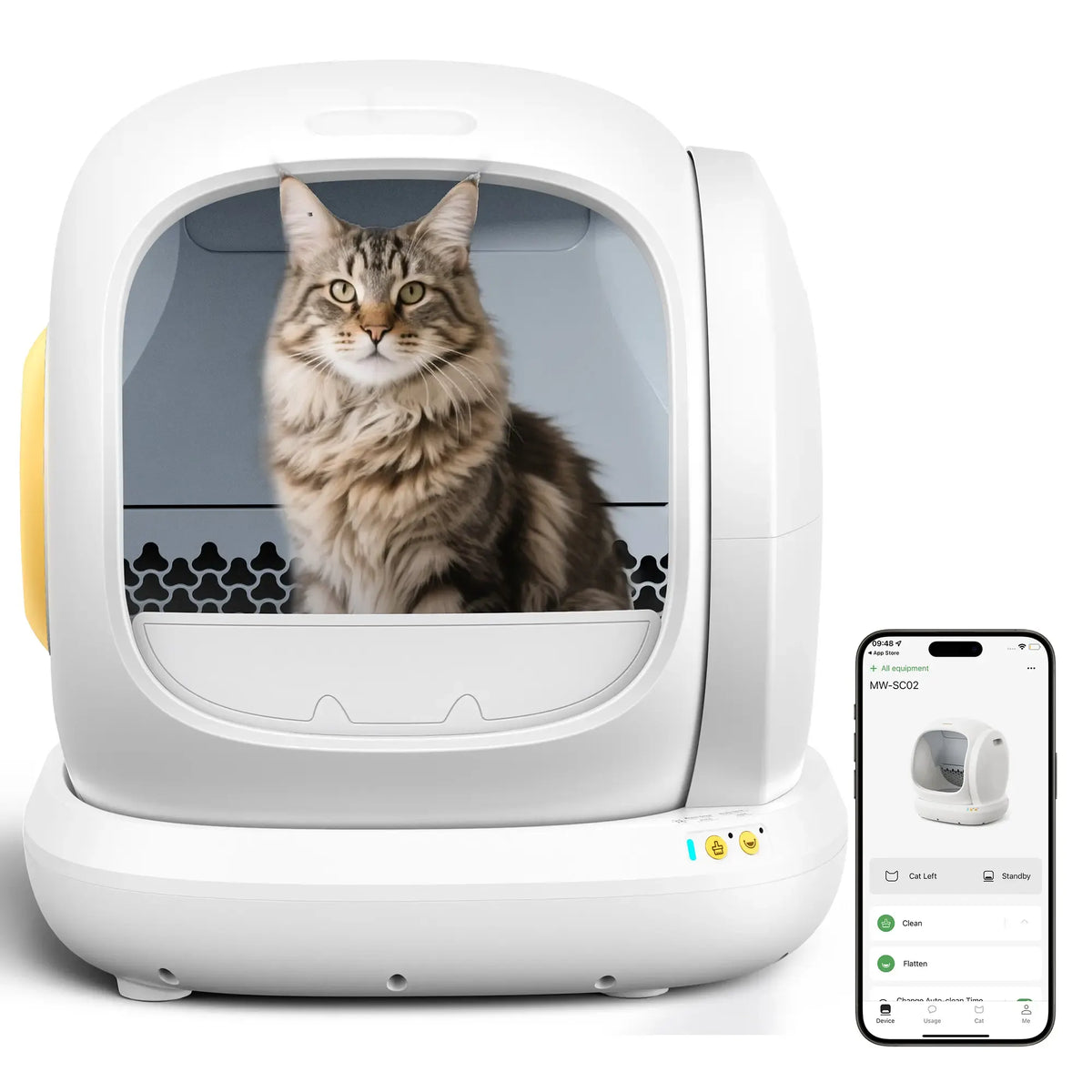 75L Large Smart Automatic Cat Litter Box Enclosure - APP Control, Self-Cleaning, Odor Removal, Anti-Pinch Design, Easy Installation for Multiple Cats, Smart Litter Box, Automatic Litter Box