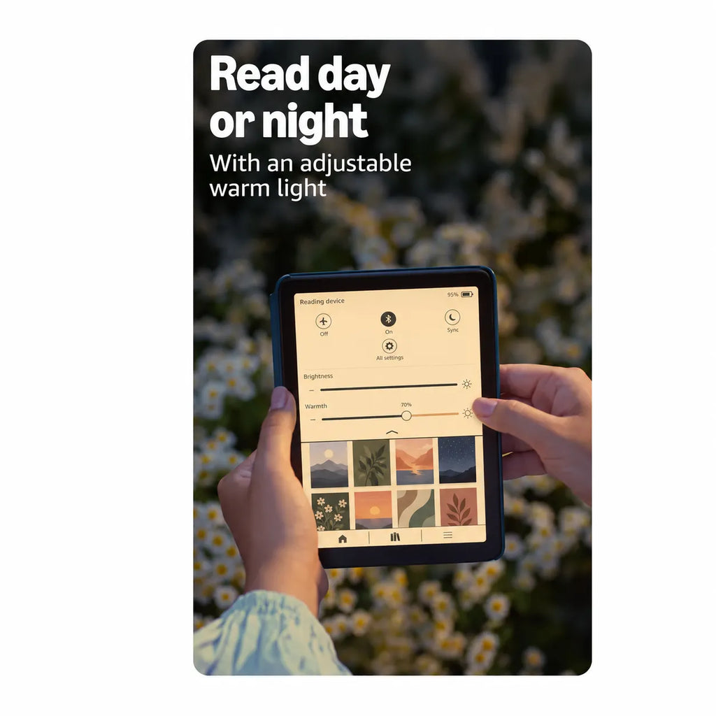17.8 cm Colour eReader with OLED Display, Adjustable Warm Light, Colour Highlighting, 16 GB Storage and AMD Integrated Graphics