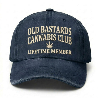 Old Bastards Cannabis Club Lifetime Member Embroidered Cap