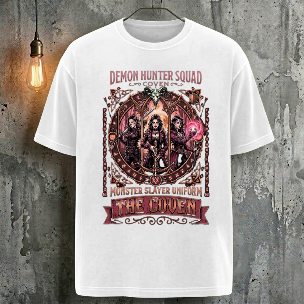 Demon Hunter Squad - Coven Monster Slayer Uniform The Coven Vintage Cool Fashion T-Shirt