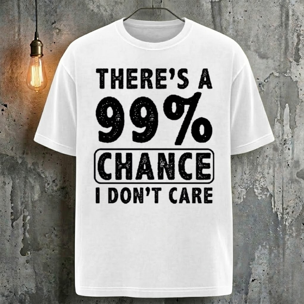 There's A 99% Chance I Don't Care Cool Fashion T-Shirt
