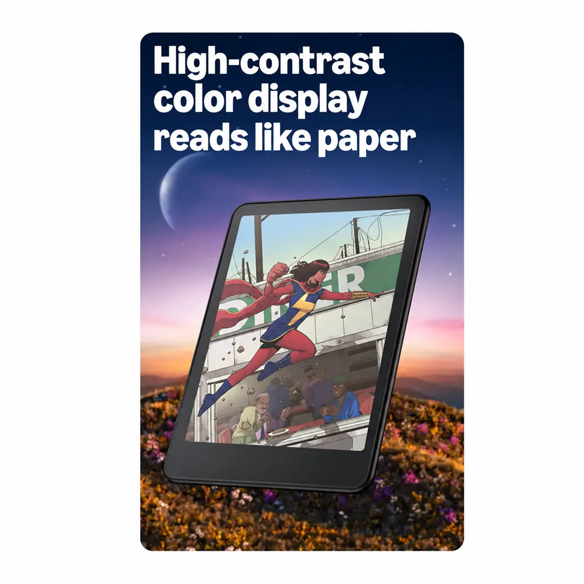 17.8 cm Colour eReader with OLED Display, Adjustable Warm Light, Colour Highlighting, 16 GB Storage and AMD Integrated Graphics