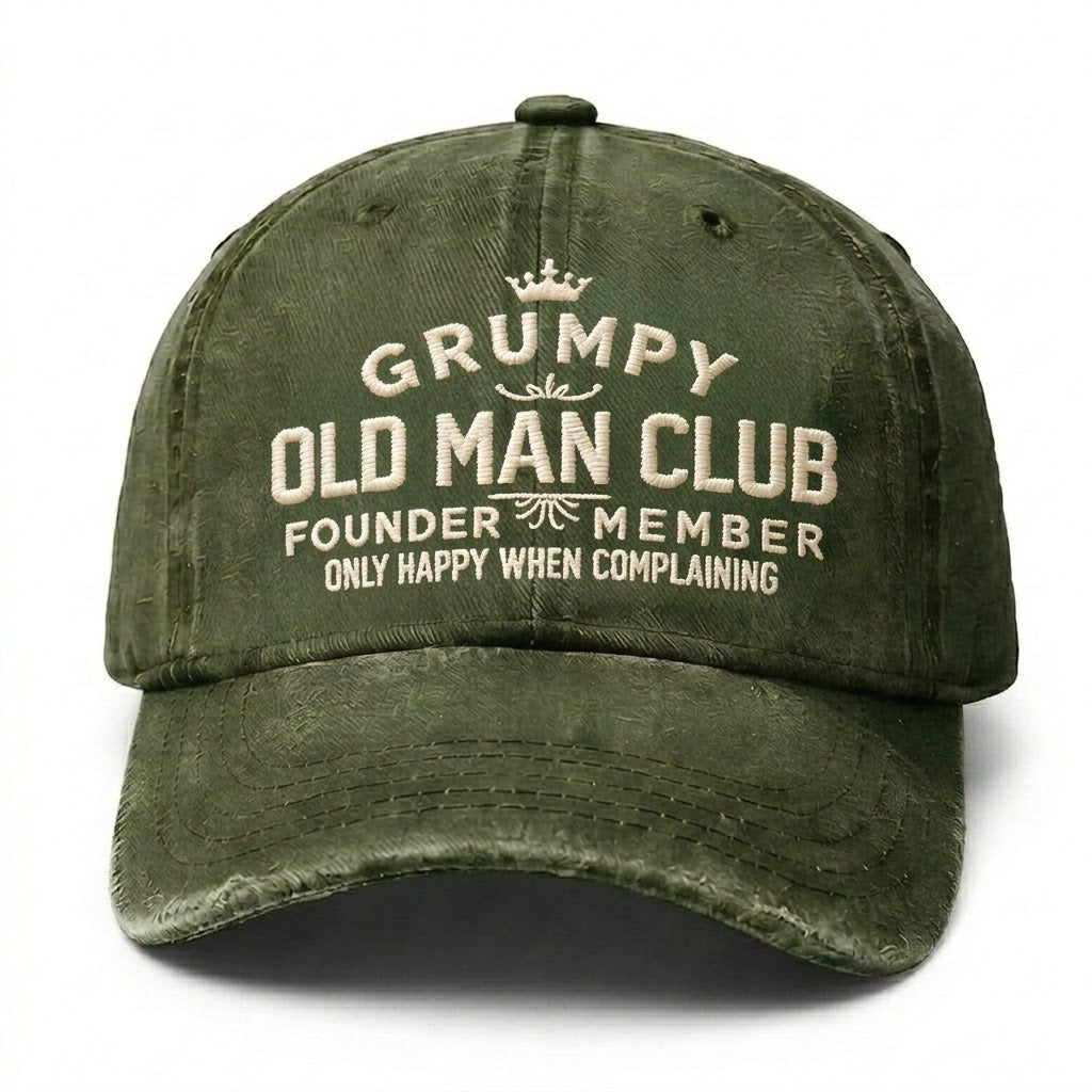 Grumpy Old Man Club Embroidery Cap
