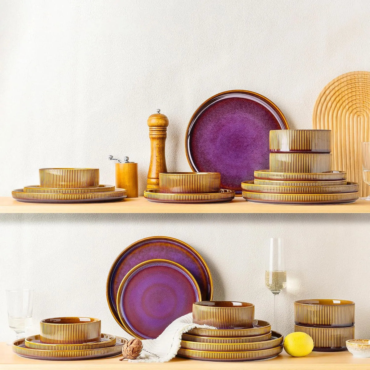 Elegant Ceramic Dinnerware Set – 12-Piece European Tableware Collection