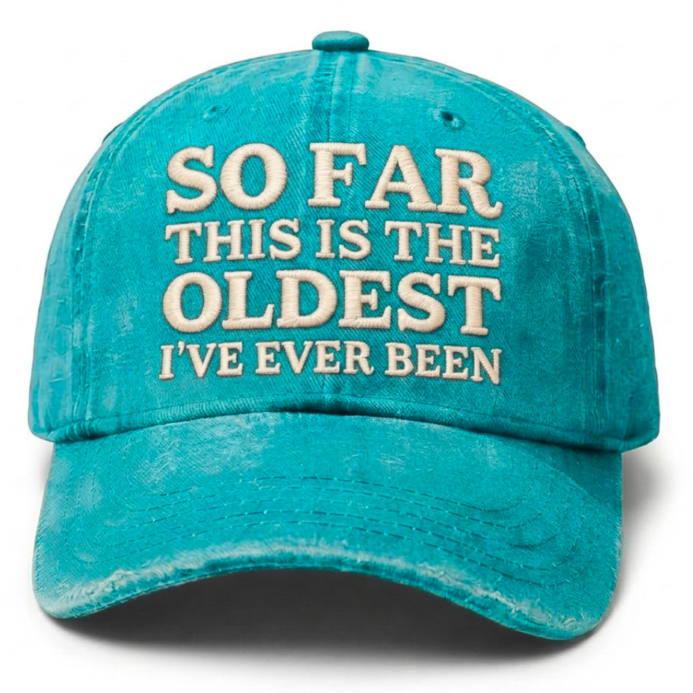 Vintage Wash "Oldest So Far" Embroidered Cap