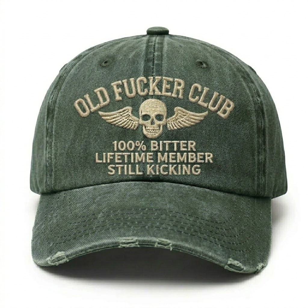 Old Fuckers Club Lifetime Member Embroidery Cap