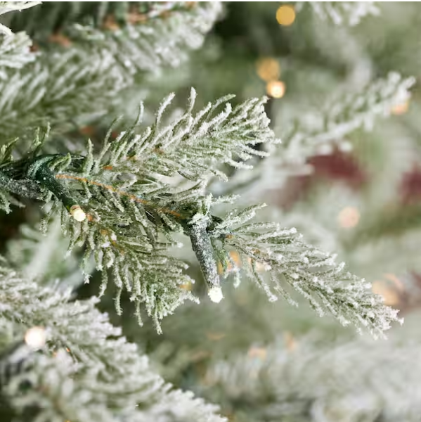 🔥 SMART Grand Duchess Twinkling Balsam Fir Flocked LED Pre-Lit Tree