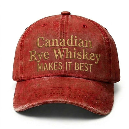 Canadian Rye Whiskey makes it best Embroidery Cap
