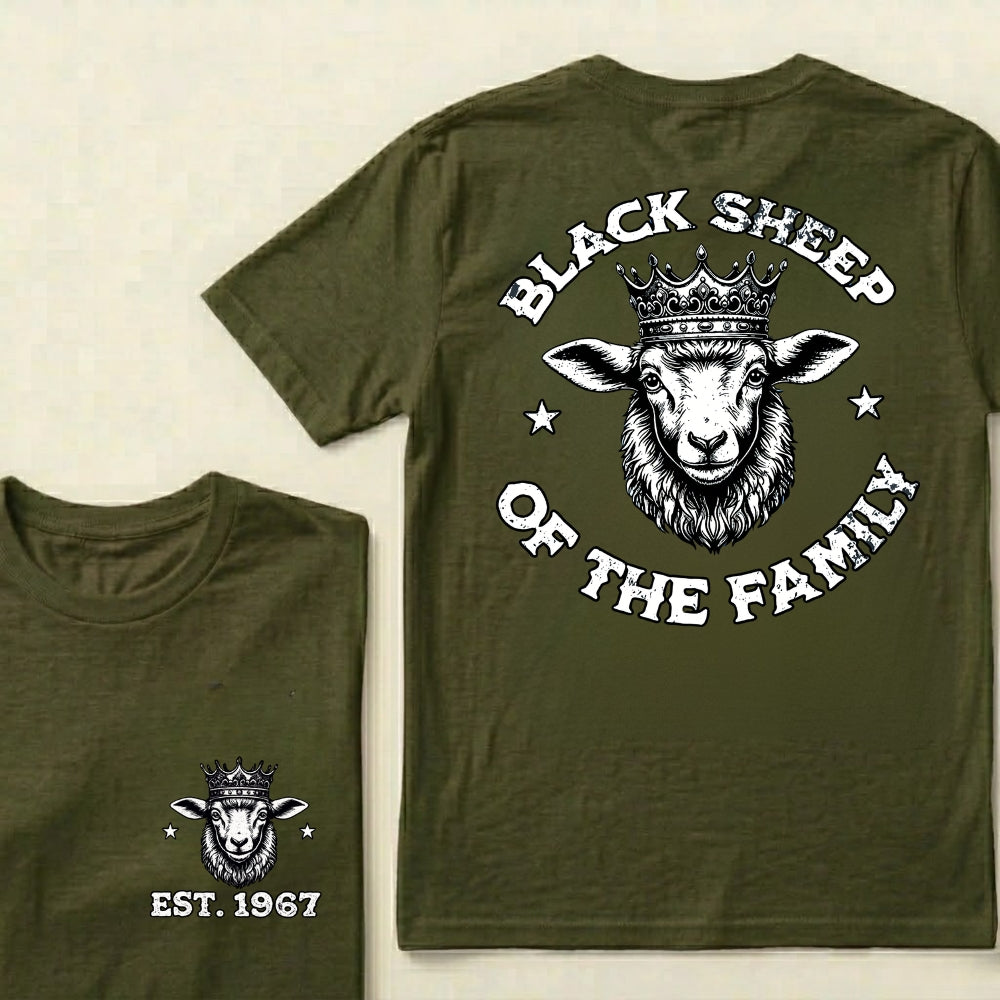 Custom Year Black Sheep of the Family Graphic T-Shirt