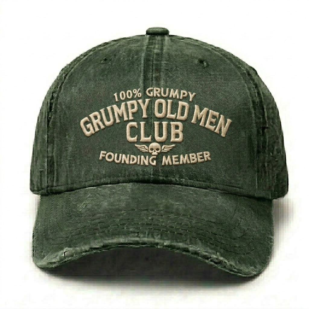 Grumpy Old Men Club Embroidery Cap