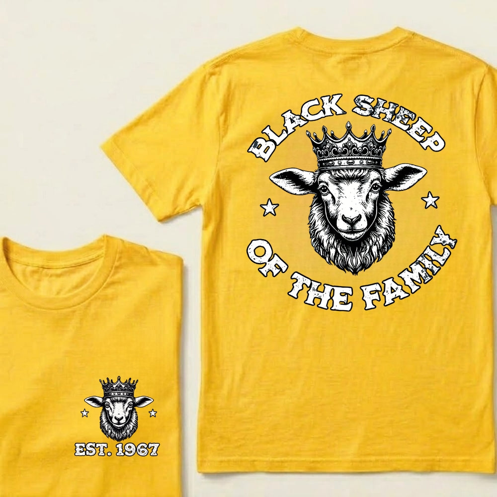 Custom Year Black Sheep of the Family Graphic T-Shirt