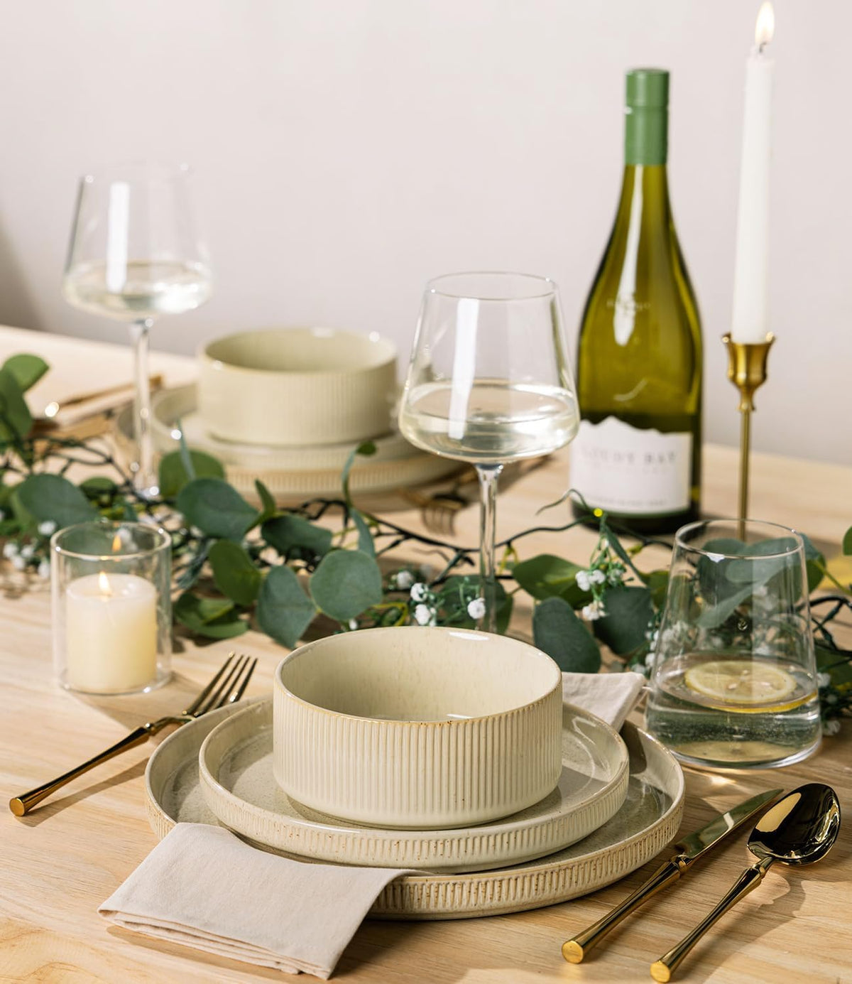 Elegant Ceramic Dinnerware Set – 12-Piece European Tableware Collection