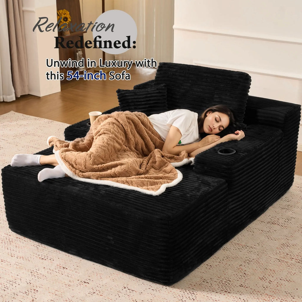 🔥Chaise Lounge Chair with Cup Holders