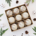 3.15IN Velvet Ornaments for Christmas Tree, 12pcs Flocked Ornaments Balls