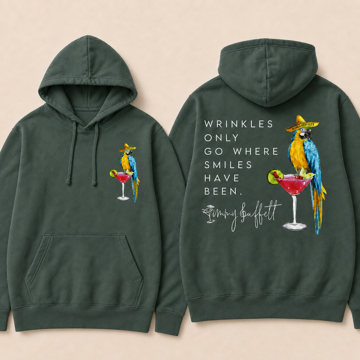 Wrinkles Only Go Where Smiles Have Been Hoodie