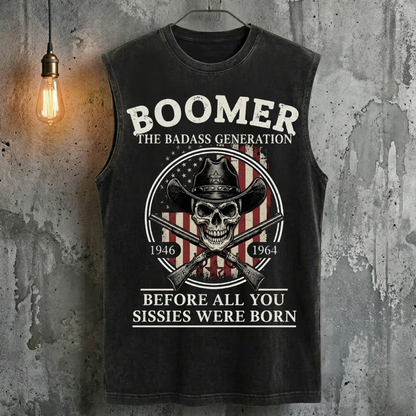 Boomer The Badass Generation Before All You Sissies Were Born Human Skeleton Tank Top