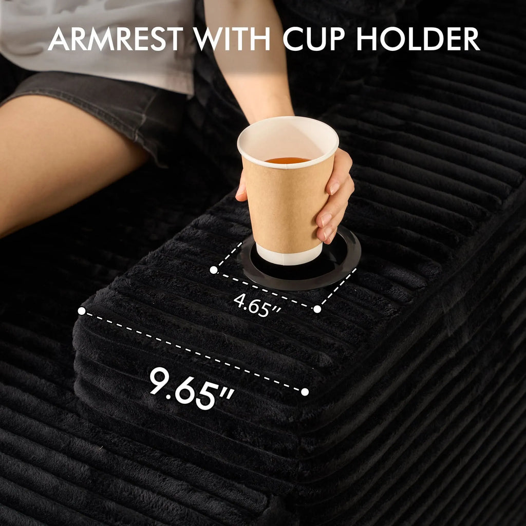 🔥Chaise Lounge Chair with Cup Holders