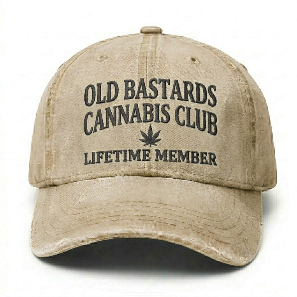 Old Bastards Cannabis Club Lifetime Member Embroidered Cap