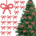 AUGSUN 16 Pcs Red and White Candy Cane Ornaments for Christmas Tree