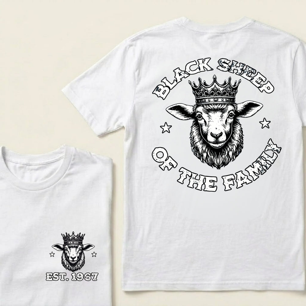 Custom Year Black Sheep of the Family Graphic T-Shirt