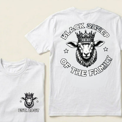 Custom Year Black Sheep of the Family Graphic T-Shirt