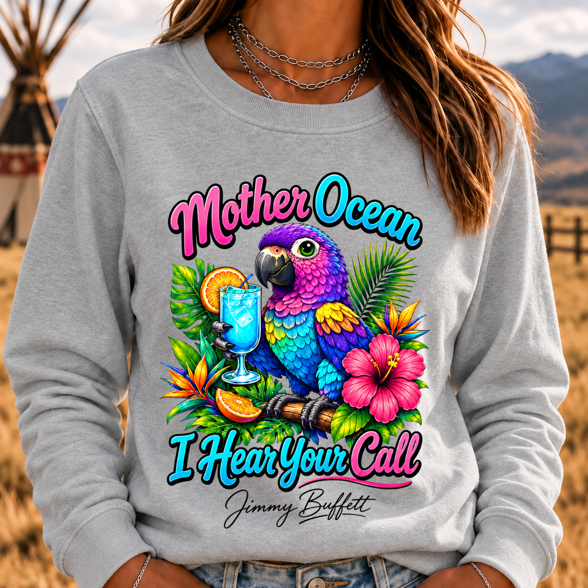 Mother Ocean,I have Heard You Call -Jimmy Buffett Sweatshirt