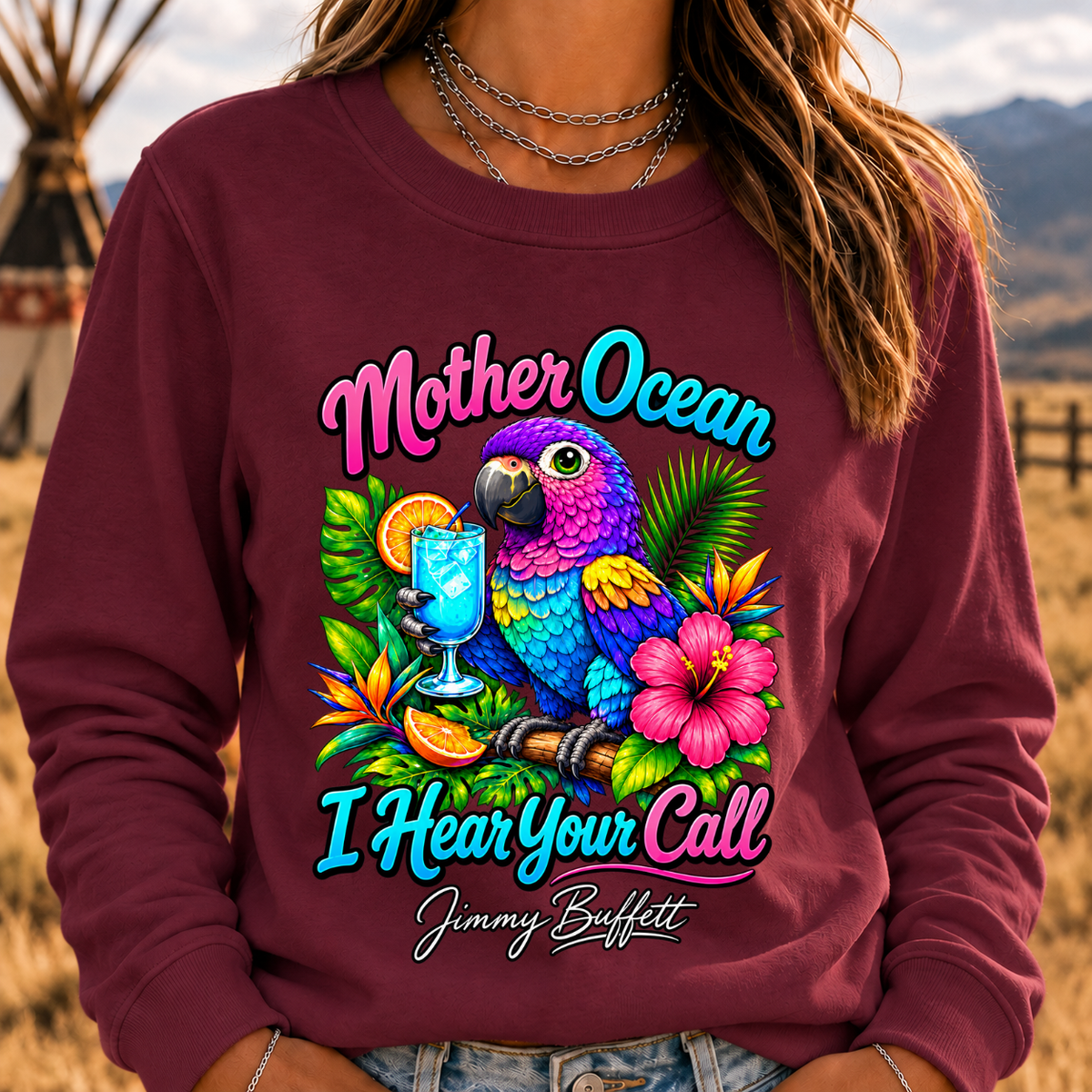 Mother Ocean,I have Heard You Call -Jimmy Buffett Sweatshirt