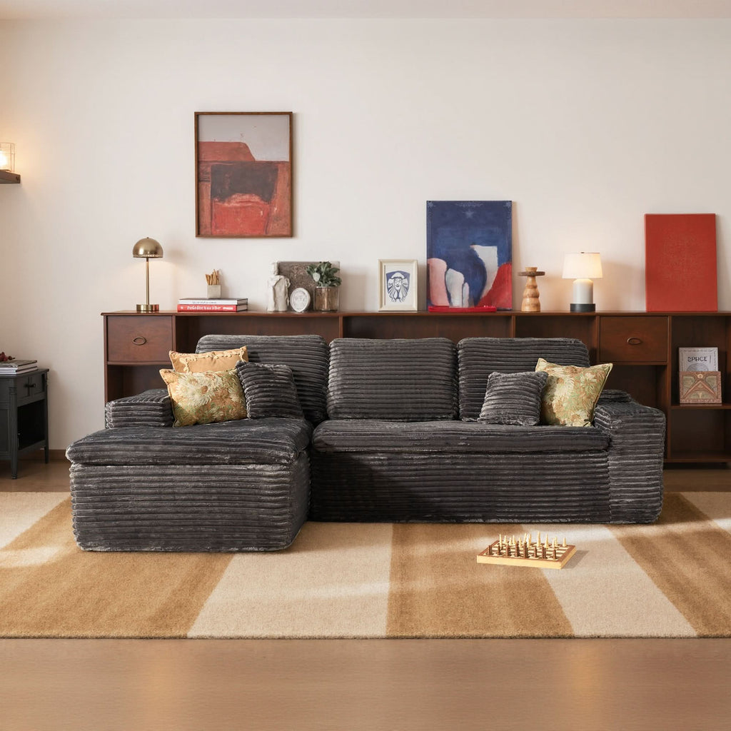 Modular Sectional Sofa with Chaise,Deep Seat Cloud Couch, Modern L-Shape