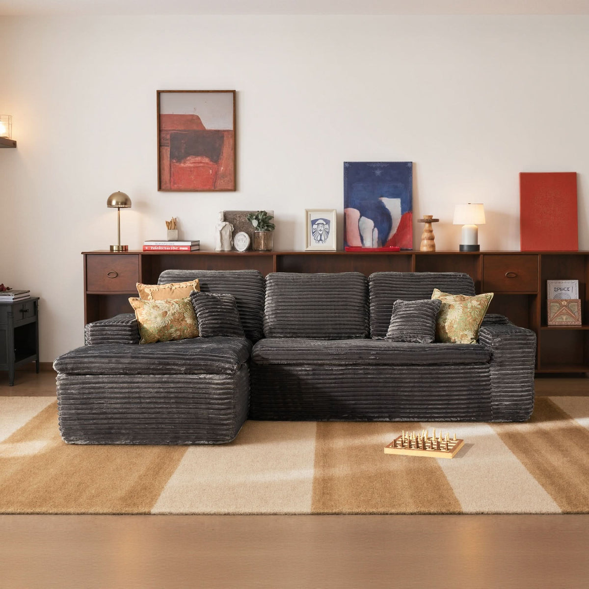 Modular Sectional Sofa with Chaise,Deep Seat Cloud Couch, Modern L-Shape