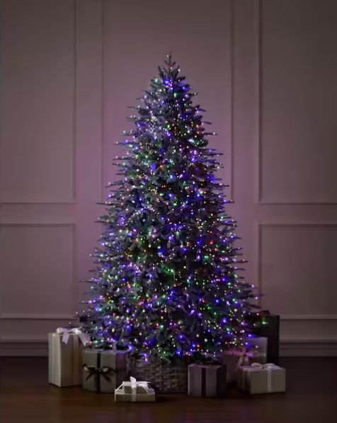 🔥 SMART Grand Duchess Twinkling Balsam Fir Flocked LED Pre-Lit Tree